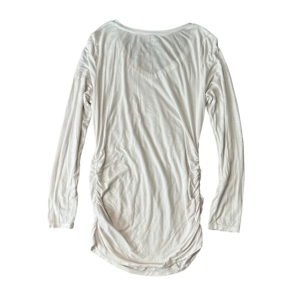 Motherhood Maternity White Long Sleeve Shirt Size Medium - Picture 3 of 4